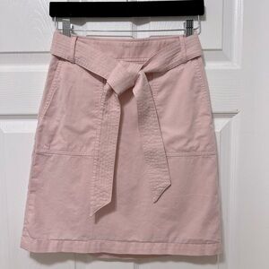 J. Crew Pink Skirt w/ matching belt pink lining Sz 00